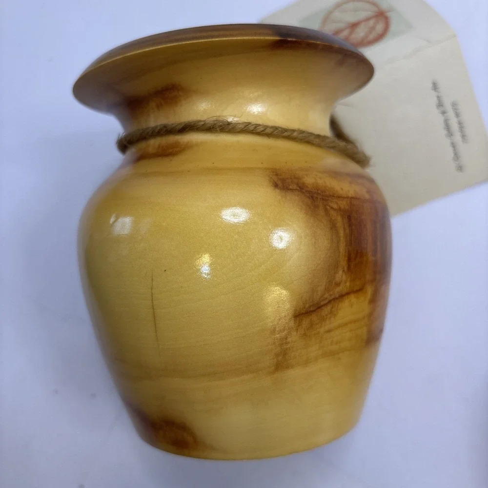 The Aspen Company Colorado Aspen Wood Vases Set of 2 Signed‎ Michelle Kay 2005